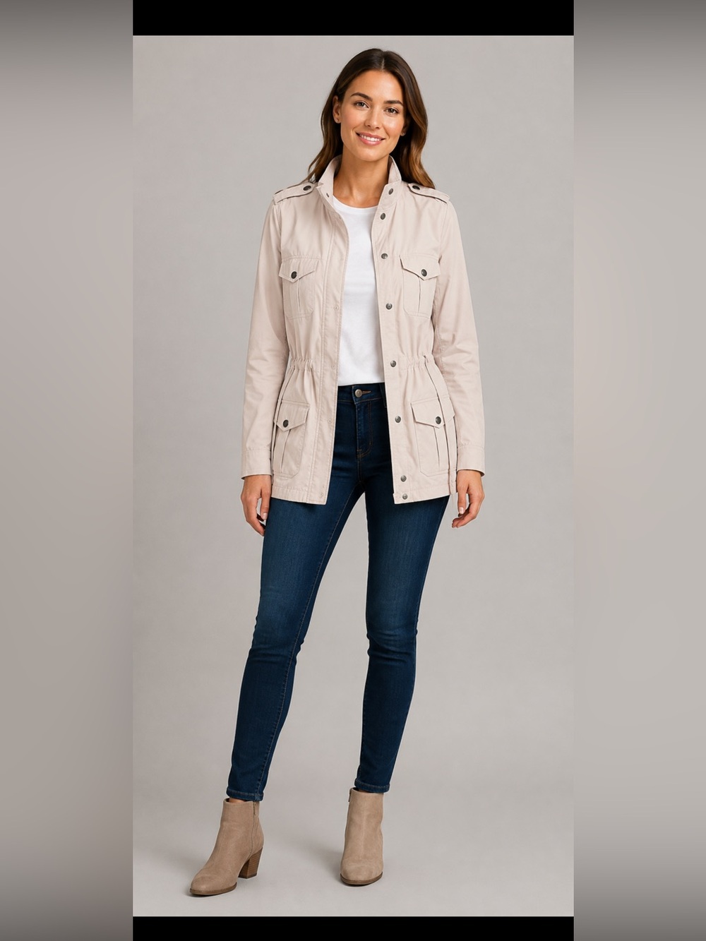 Ricki's Women's Beige Utility Anorak Jacket